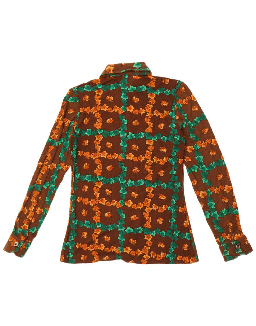 Anna Camisa para Mujer UK 42 Marrón Medio Floral