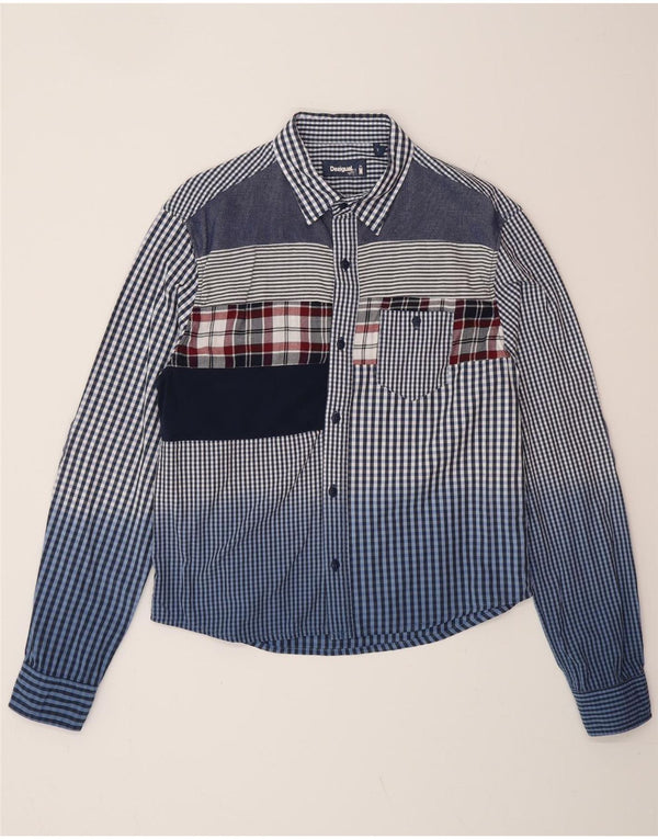 Camisa DESIGUAL para mujer UK 44 Medium Blue Gingham