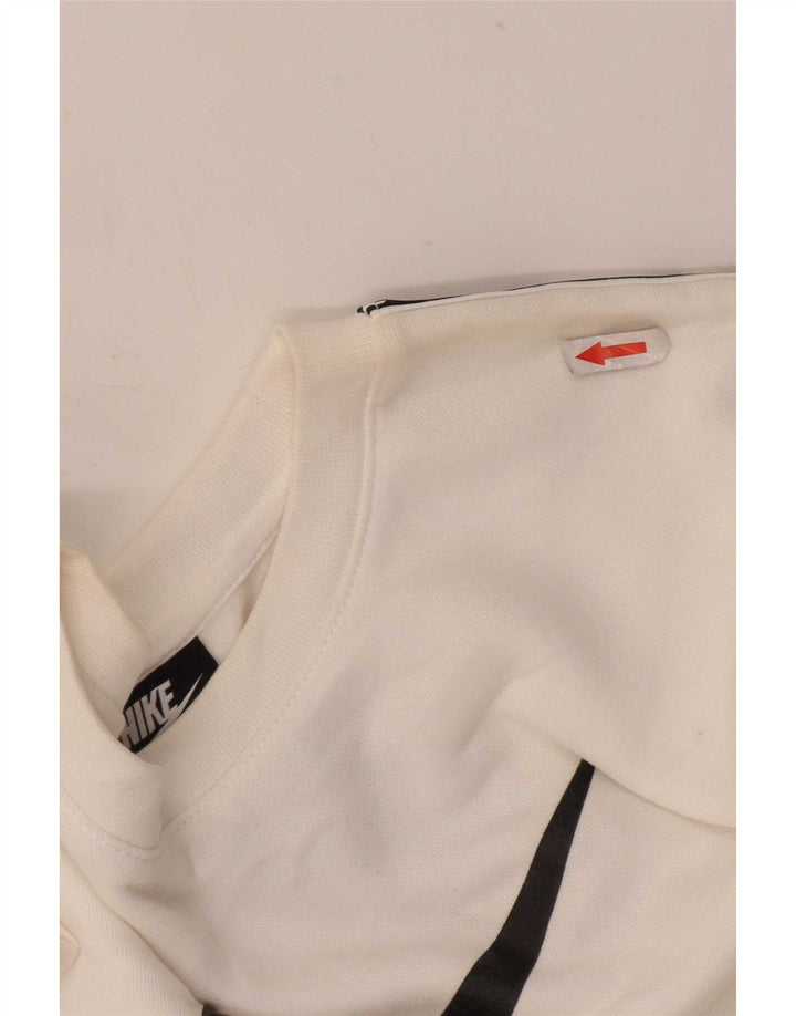 Nike - Sudadera con gráfico para hombre, talla grande, algodón blanco