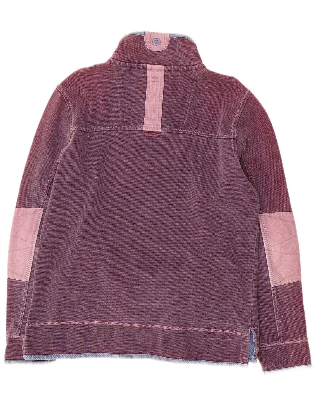 Sudadera con capucha y cuello con cremallera para hombre Fat Face Jersey de algodón morado medio