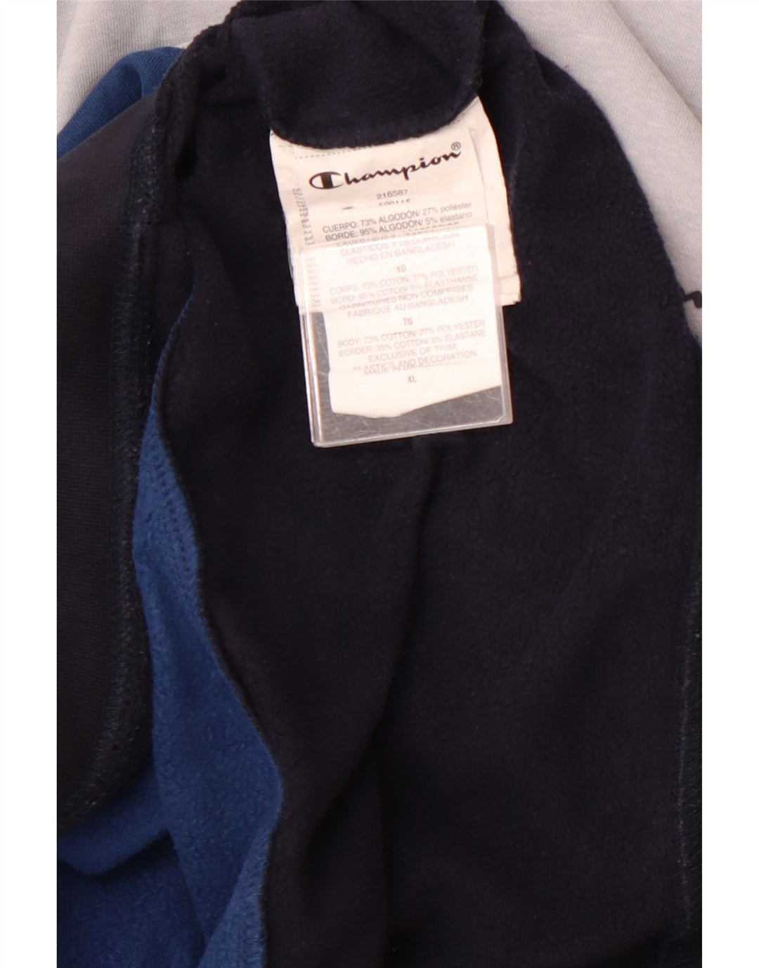 CHAMPION Jersey con capucha para hombre XL Algodón multicolor con bloques de color