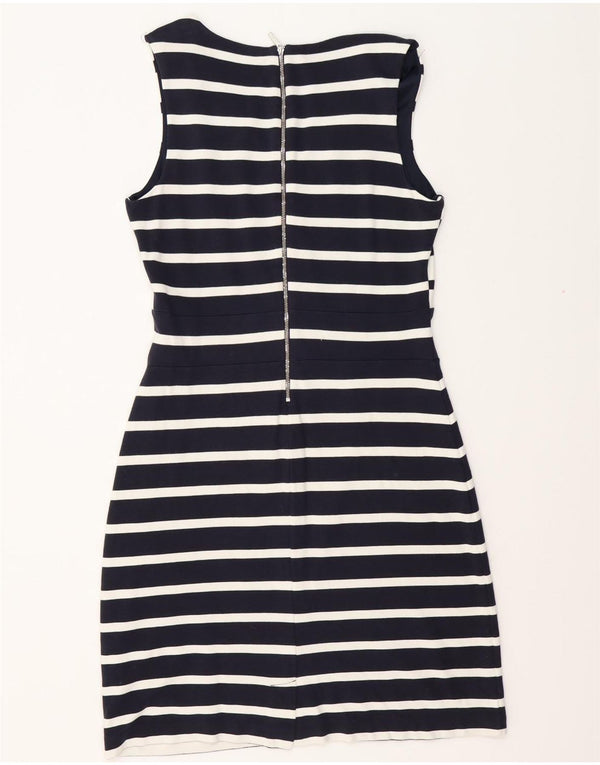 TOMMY HILFIGER Vestido tubo sin mangas para mujer UK 44 Grande Blanco Rayas