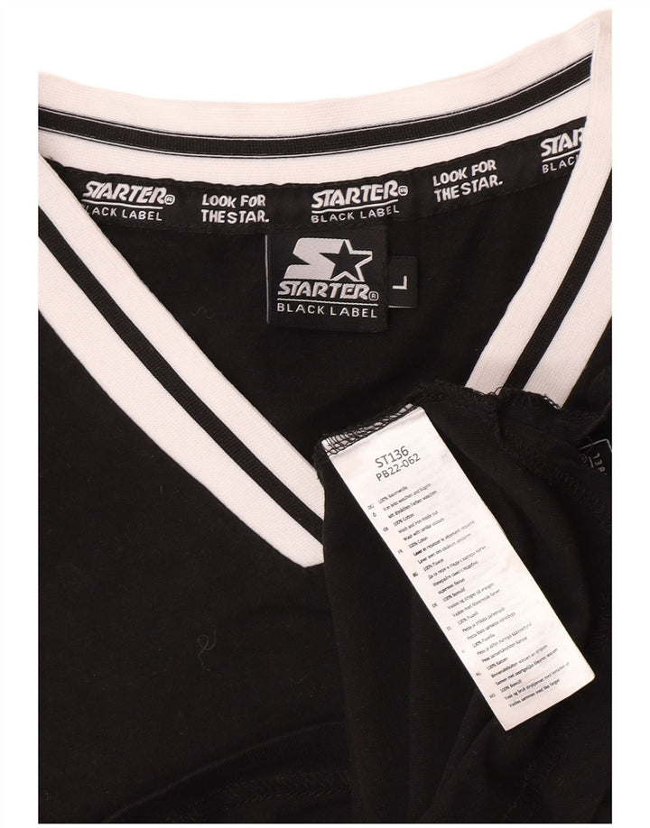 Starter Hombre BLACK LABEL Camiseta Top Grande Algodón Negro