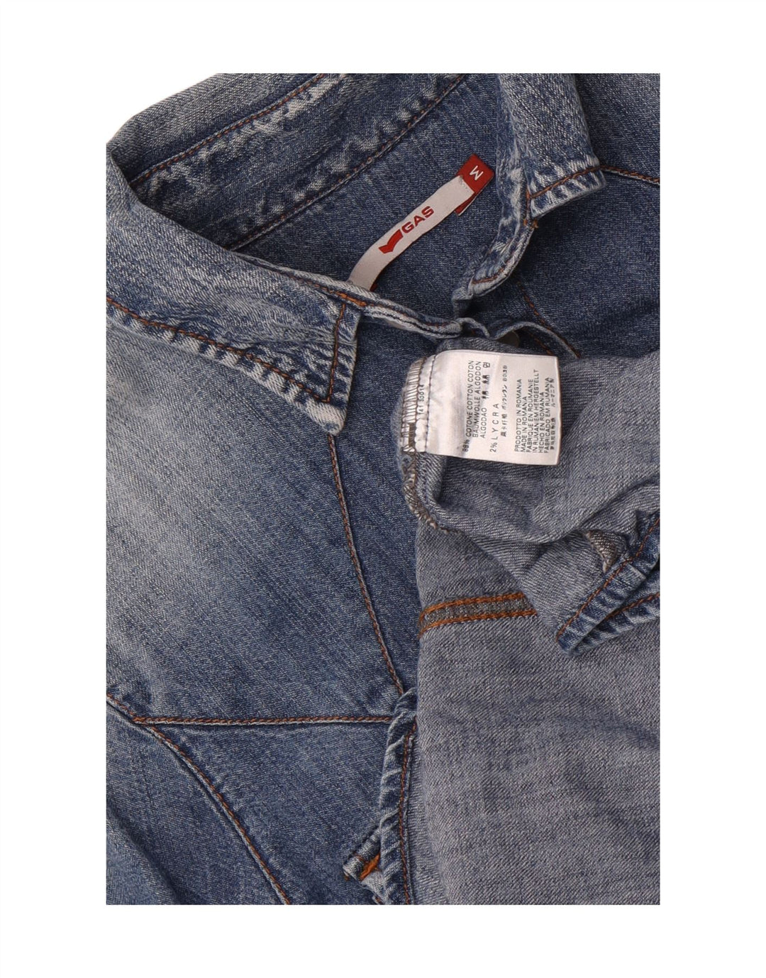 Camisa vaquera para mujer Gas UK 42 Algodón azul medio