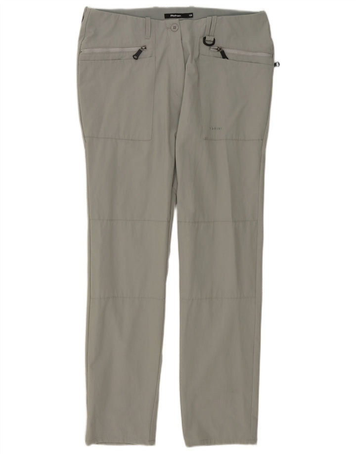 Rohan Pantalones cargo ajustados para mujer UK 12 Medium W32 L30 Poliamida gris