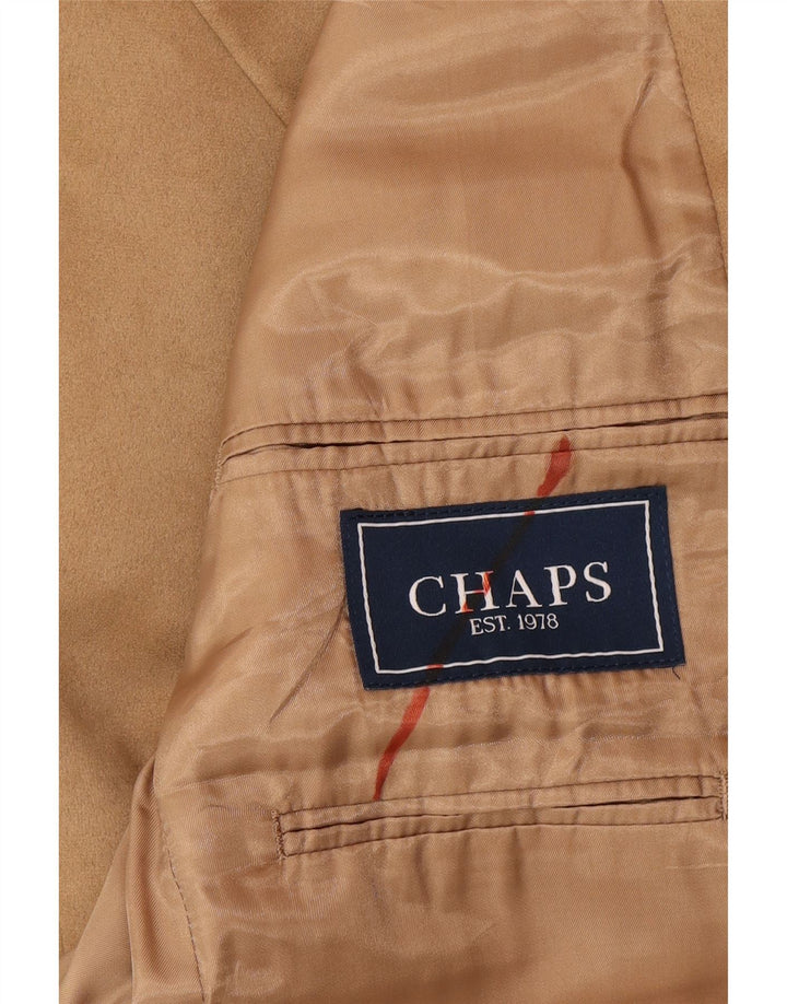 Chaps Chaqueta tipo blazer de 3 botones para hombre UK 38 Poliéster beige medio