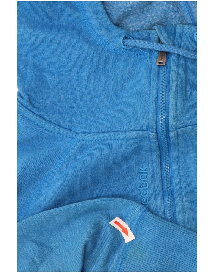 Reebok Sudadera con capucha y cremallera para mujer UK 10 Small Blue