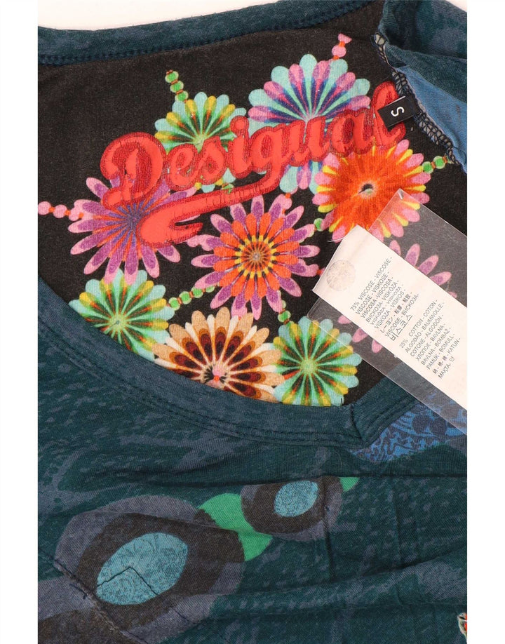 Desigual Blusa para mujer Top UK 10 Small Viscosa floral multicolor