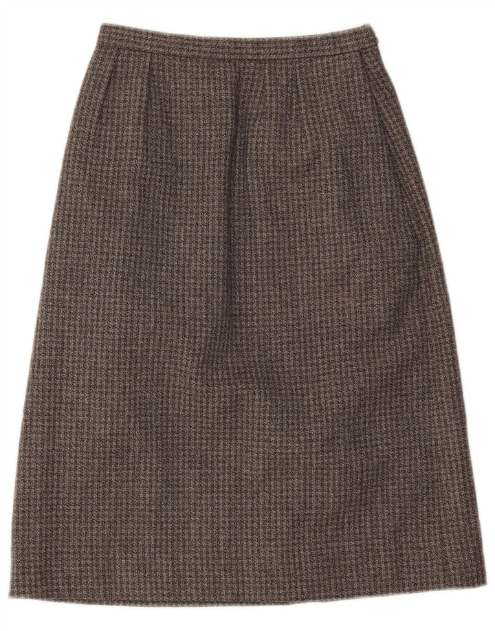 Vintage mujer A-Line falda W22 2XS gris pata de gallo