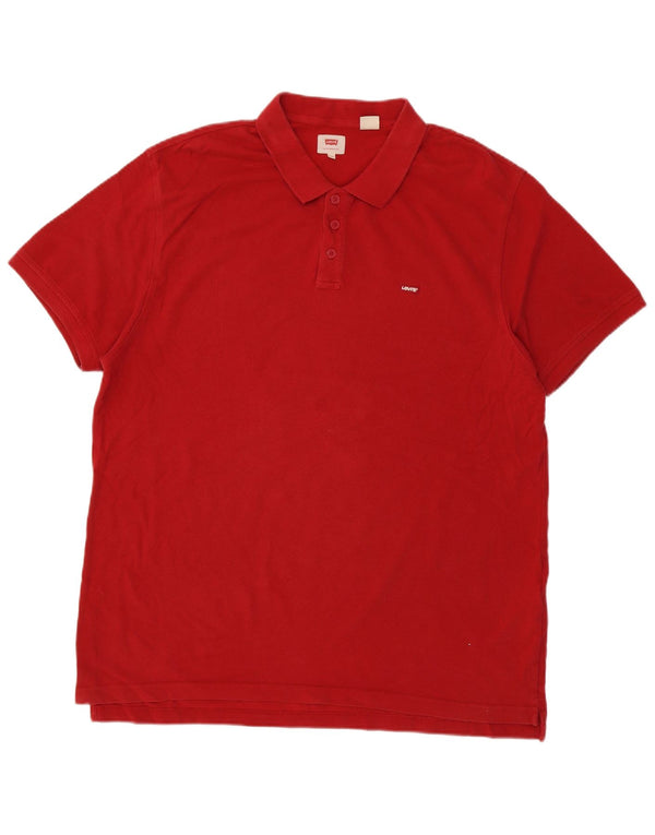 Polo Levi's para hombre 2XL Algodón rojo