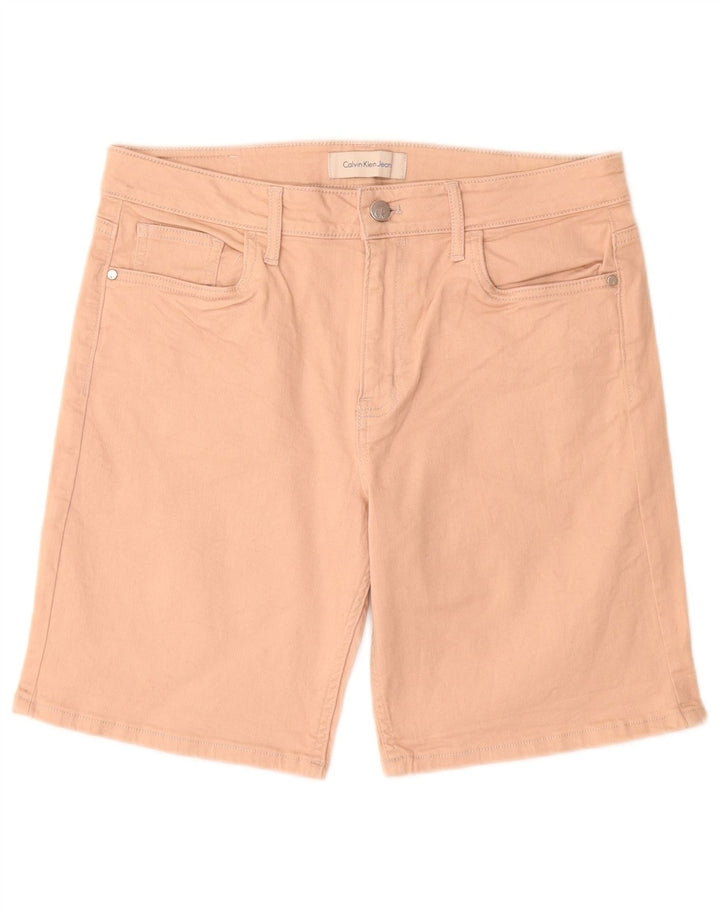 Pantalones cortos de mezclilla Calvin Klein para hombre W31 Algodón rosa medio
