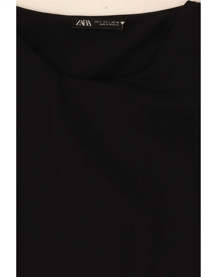 Zara Mujer Body Sin Mangas UK 44 Large Poliamida Negro
