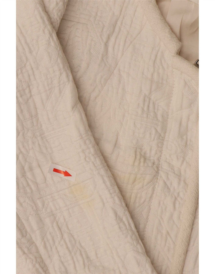 Zara Mujer Chaqueta Utilitaria UK 6 XS Poliéster Blanco
