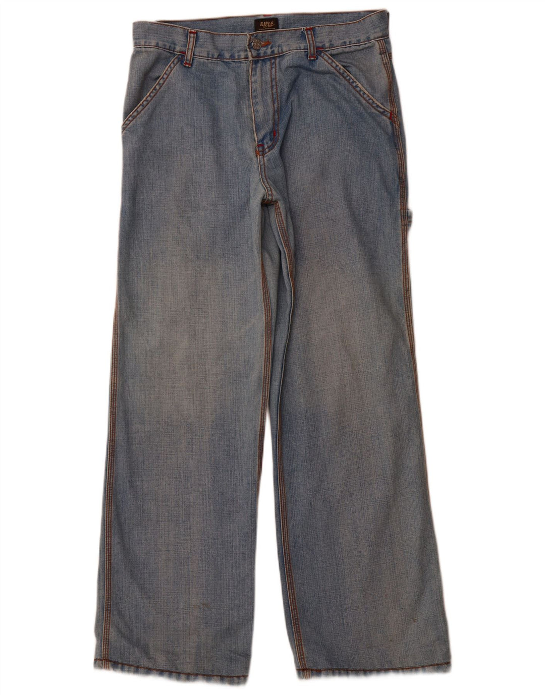 RIFLE Jeans sueltos para hombre W31 L30 Algodón azul