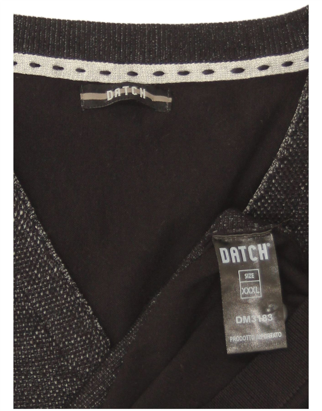 Datch Suéter tipo cárdigan sin mangas para hombre 3XL Viscosa negra