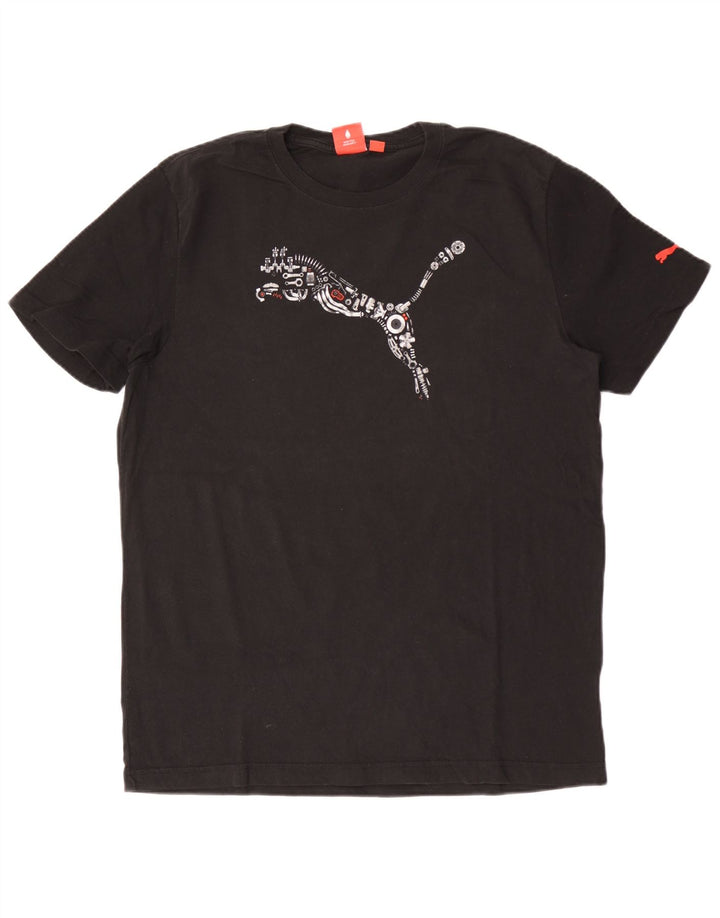 Puma - Camiseta gráfica para hombre, talla grande, color negro