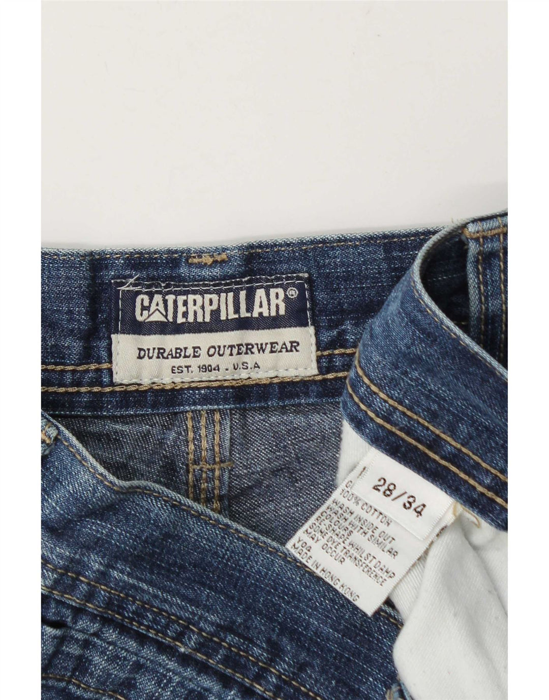 Caterpillar Jeans rectos cargo para hombre W28 L31 Algodón azul