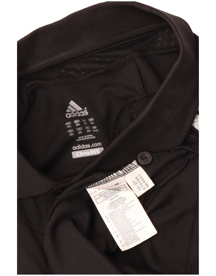 Adidas Mens Clima 365 Polo Shirt 2XL Negro Colorblock Poliéster