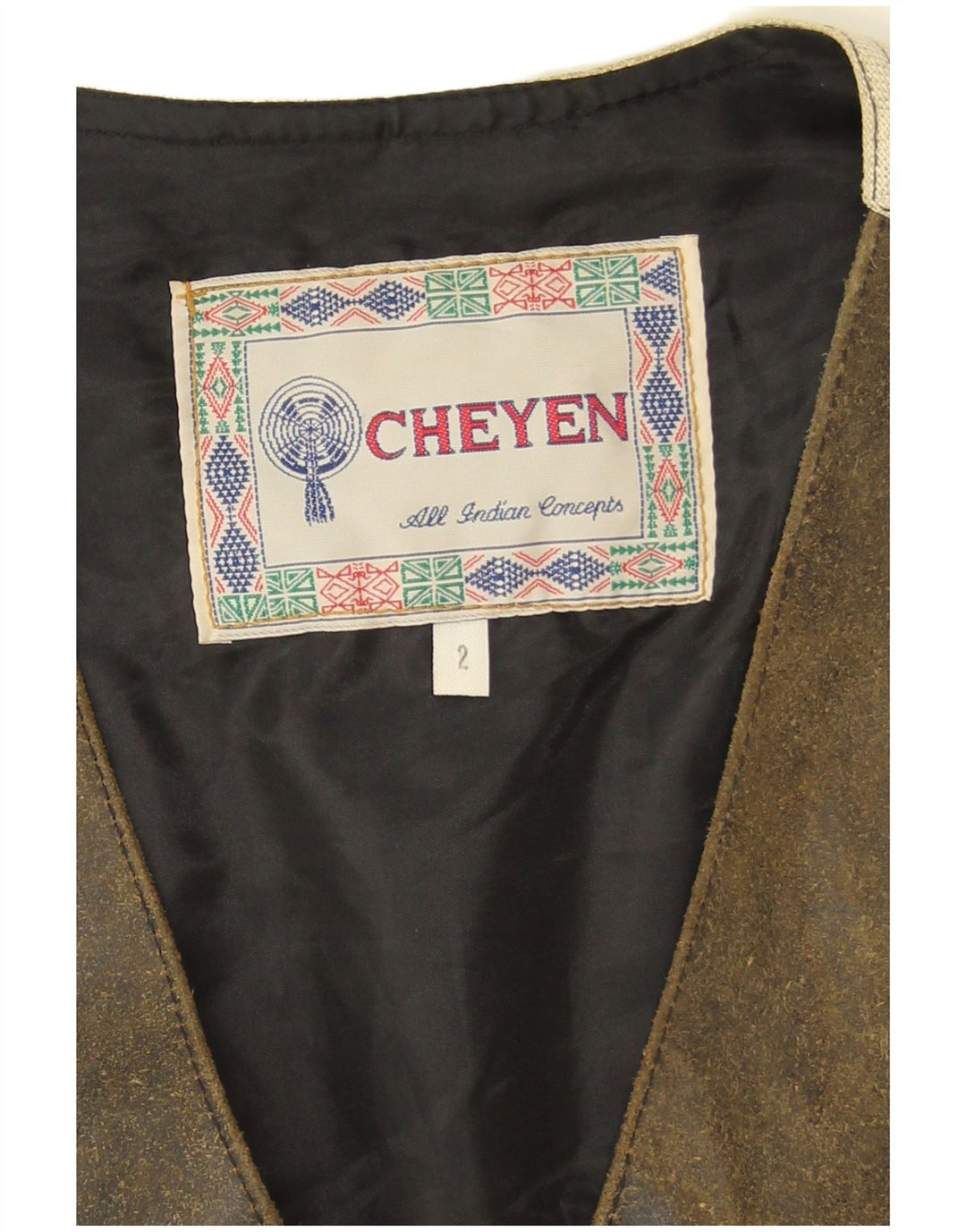 Chaleco gráfico vintage para hombre grande caqui