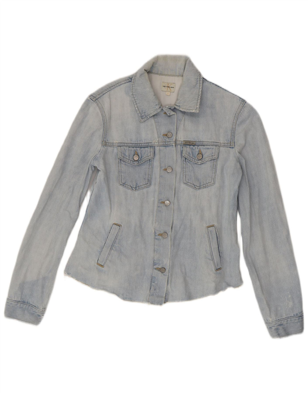 Calvin Klein Jeans Chaqueta vaquera para mujer Reino Unido 10 Pequeño Algodón azul