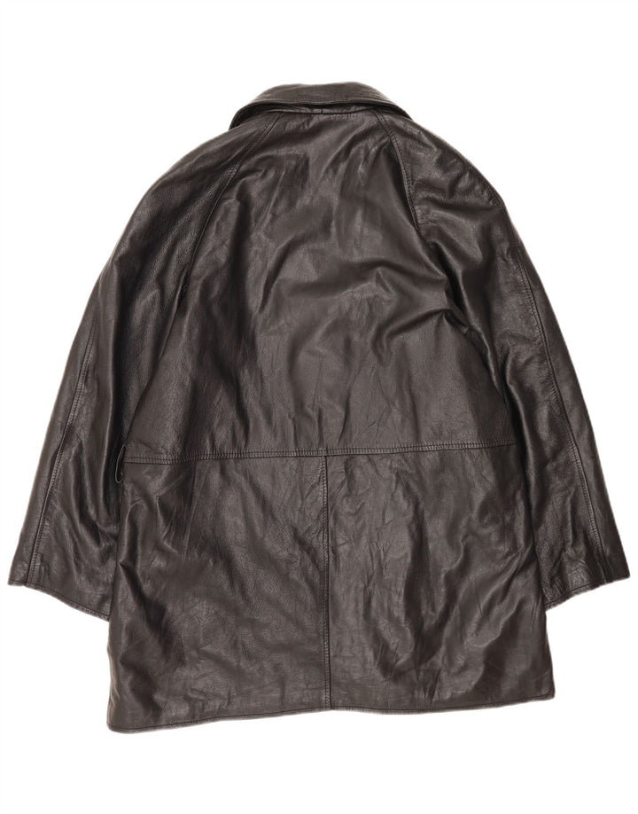 Mary Anne Chaqueta de cuero para mujer UK 40 XL Negro