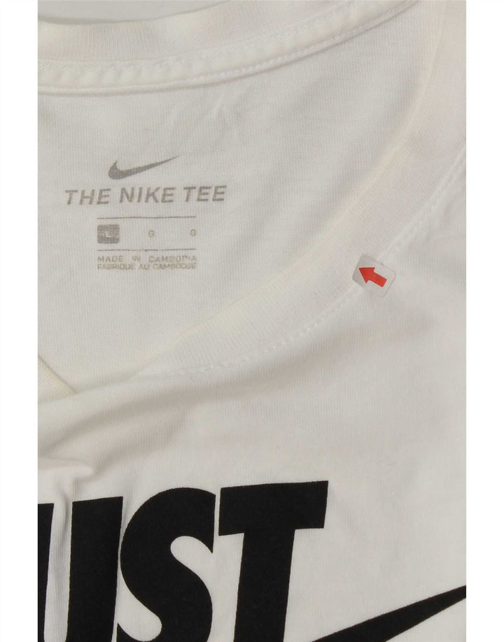 Nike - Camiseta gráfica para hombre, talla grande, algodón blanco