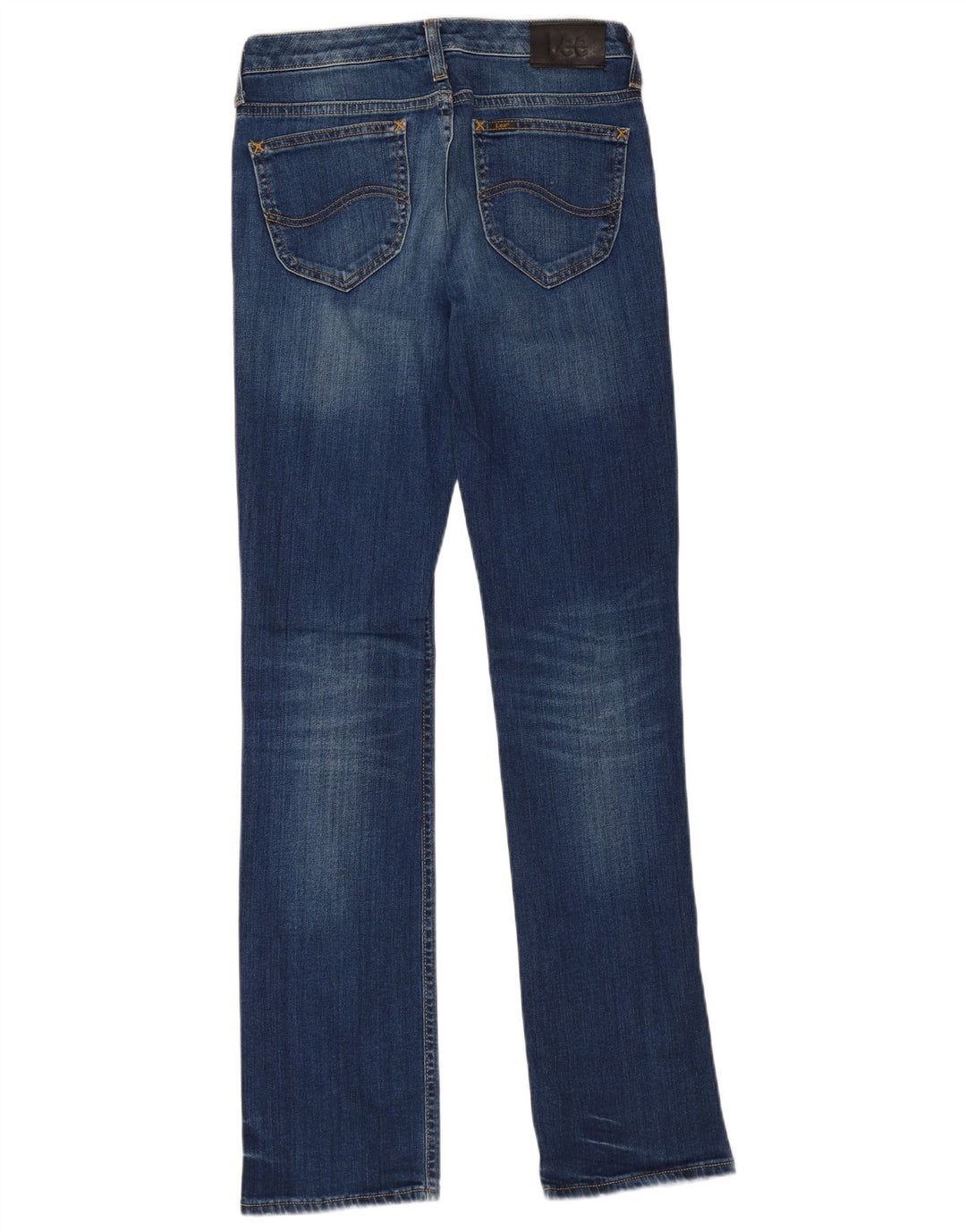 Lee Vaqueros Rectos Marlin Mujer W28 L33 Algodón Azul