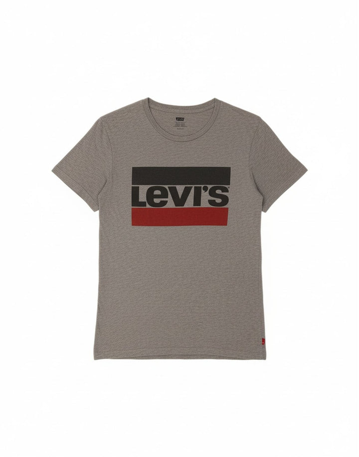 LEVI'S Mens Graphic T-Shirt Top XS Grey Cotton