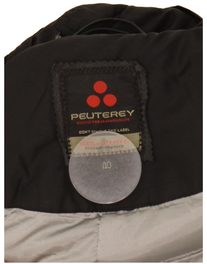 PEUTEREY Abrigo acolchado con capucha para mujer IT 40 Small Poliamida negra