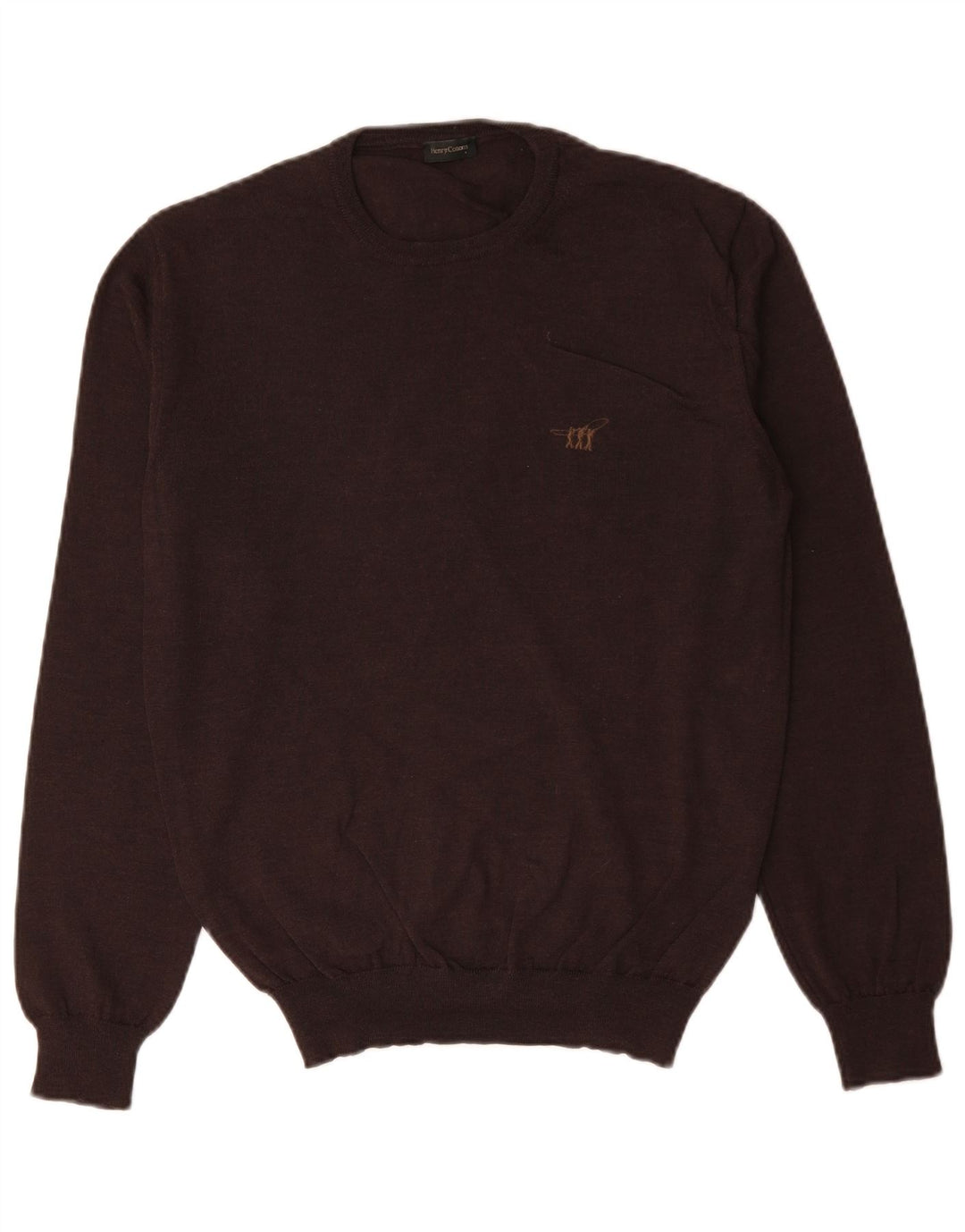 HENRY COTTONS Jersey con cuello redondo para hombre Marrón medio