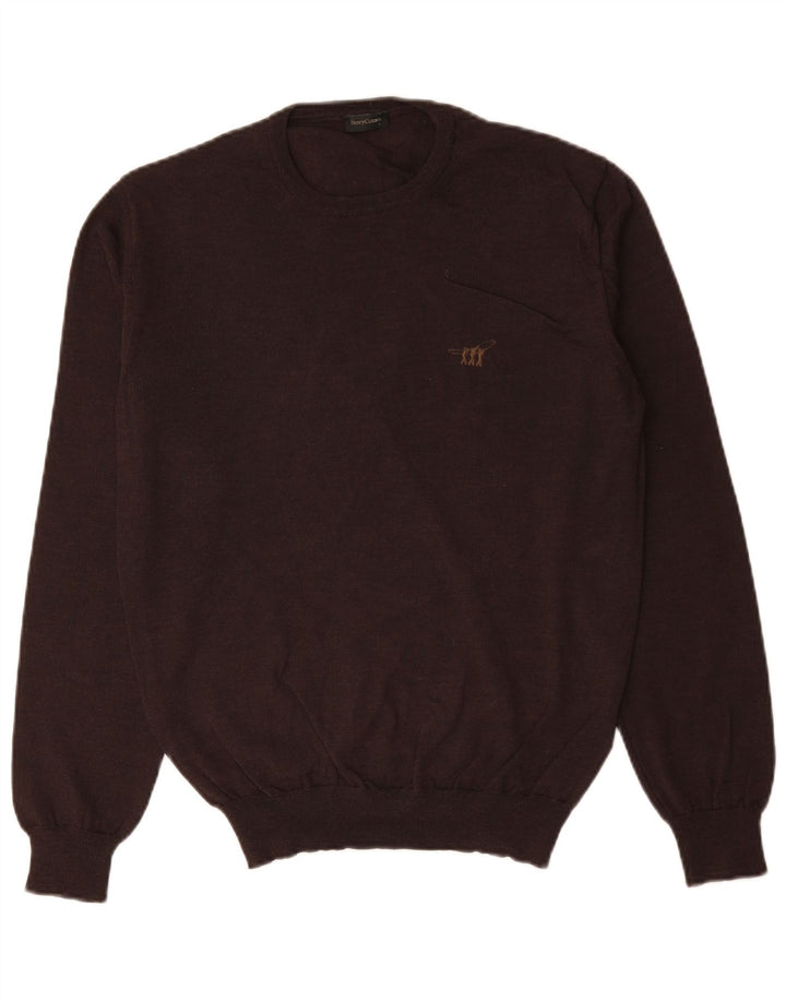 HENRY COTTONS Jersey con cuello redondo para hombre Marrón medio