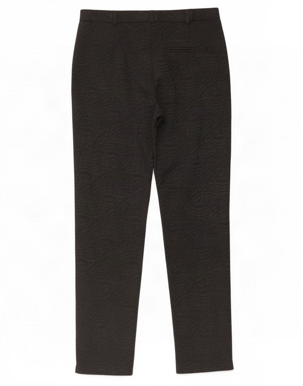 Topshop Pantalones de traje para mujer UK 10 Small W28 L29 Negro Estampado animal