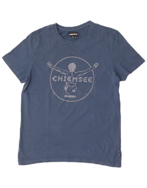 Chiemsee Camiseta gráfica para mujer Top UK 40 XL Algodón azul