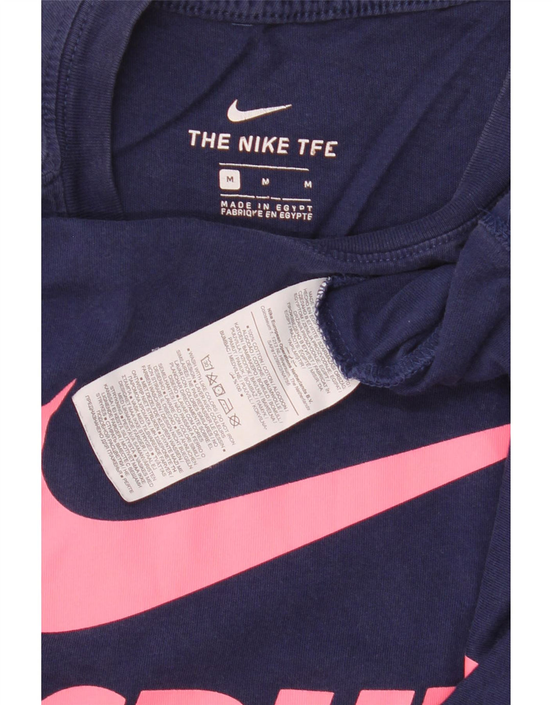 Nike - Camiseta gráfica para hombre, parte superior mediana de algodón azul marino