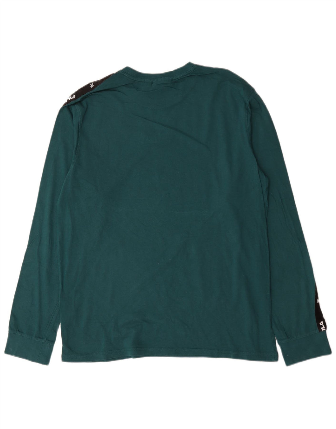 Fila Hombre Graphic Top Manga Larga Grande Verde Colorblock Algodón