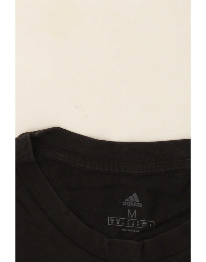 Adidas Hombre Regular Graphic Camiseta Top Mediano Negro