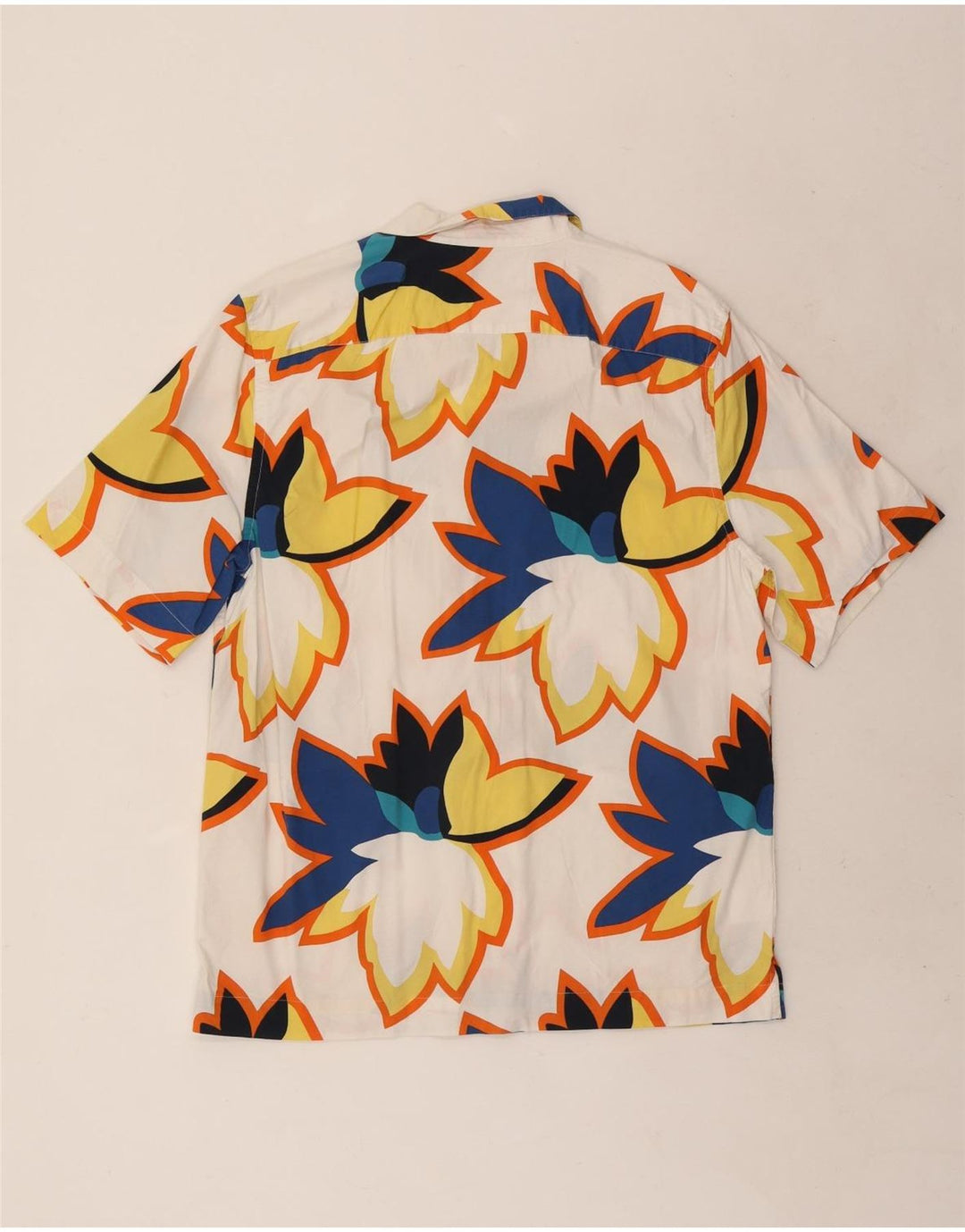 Camisa De Manga Corta Penguin Hombre Blanco Mediano Floral