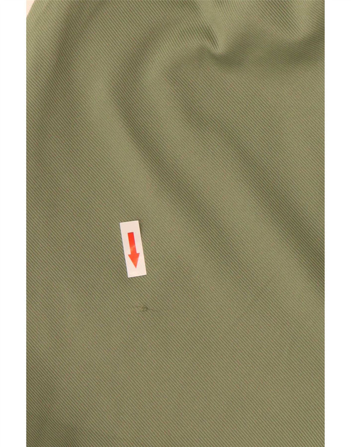 Zara Mujer Pantalones Cargo De Pierna Ancha Pequeño W26 L29 Poliéster Verde