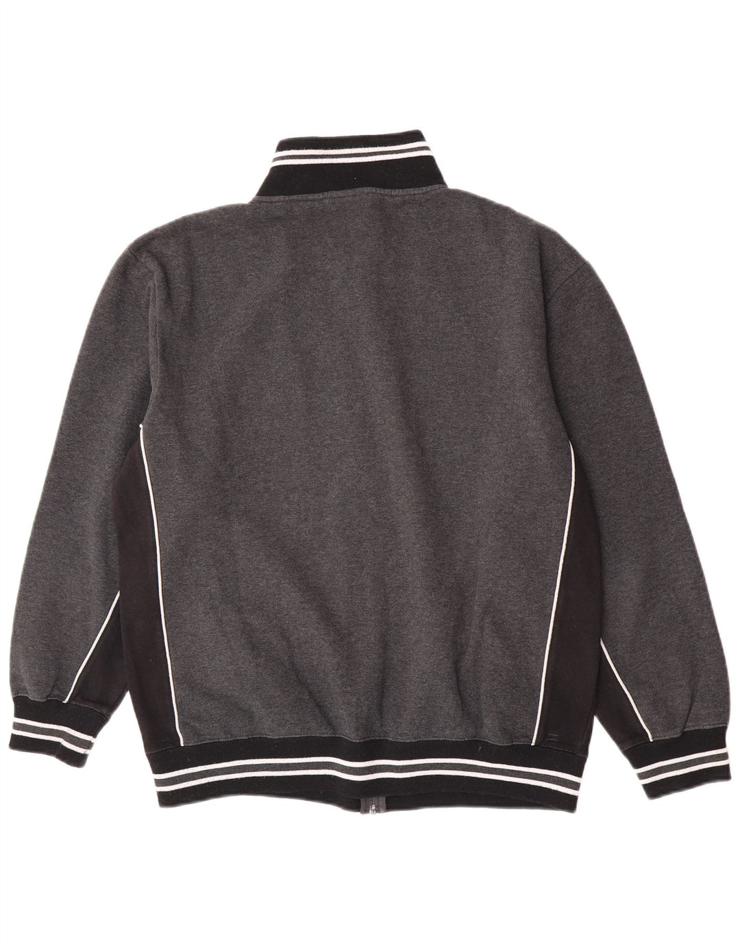 Fila Mens Graphic Chándal Top Chaqueta Grande Gris Colorblock