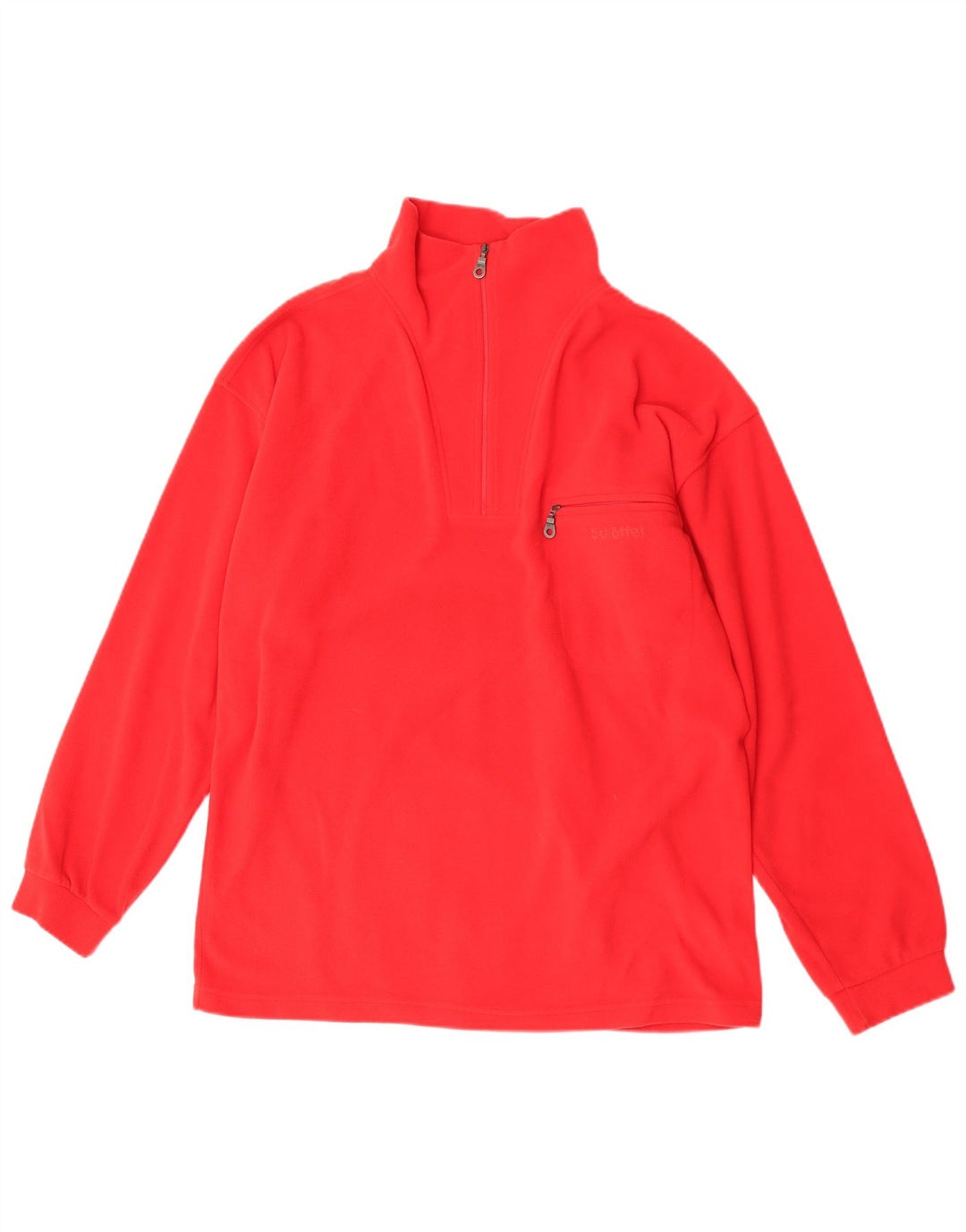 Schoffel Hombre Jersey De Forro Polar Con Cremallera Y Cuello Medio Rojo
