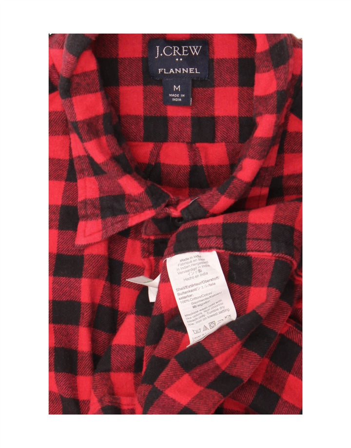 J. CREW Mens Slim Flannel Shirt Medium Red Check Cotton Vintage J. Crew and Second-Hand J. Crew from Messina Hembry 