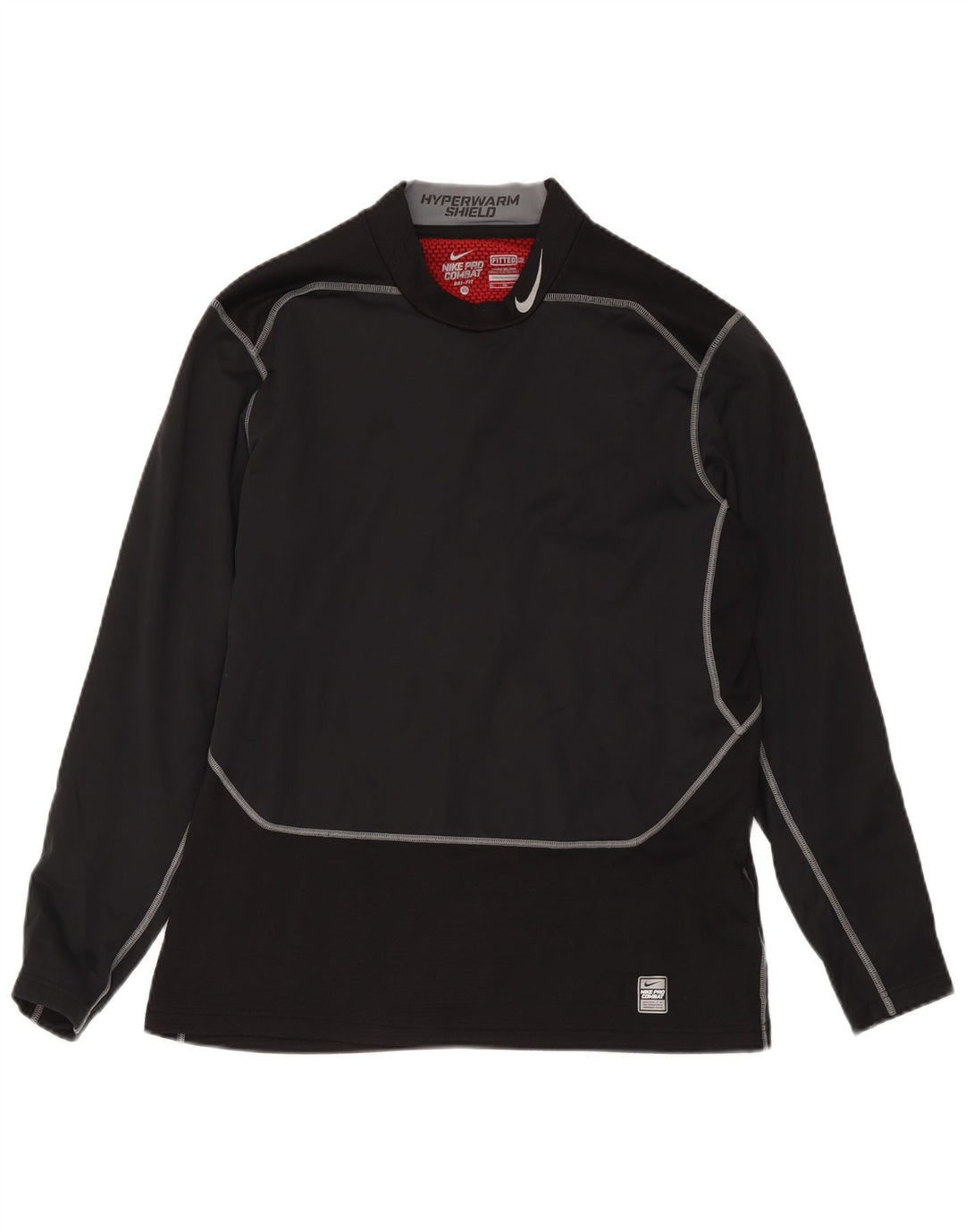 Nike Camiseta Dri Fit de manga larga para hombre XL Poliéster color negro
