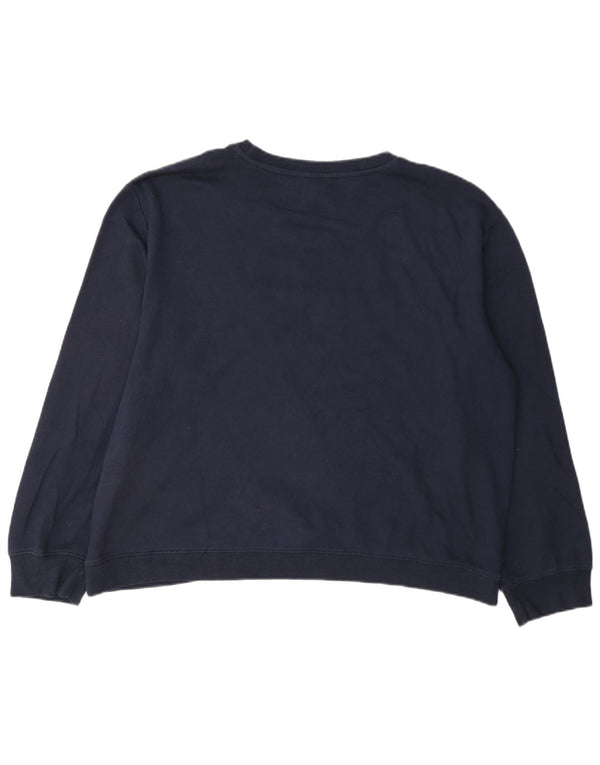Nautica Sudadera gráfica para mujer Jumper UK 20 2XL Algodón azul marino
