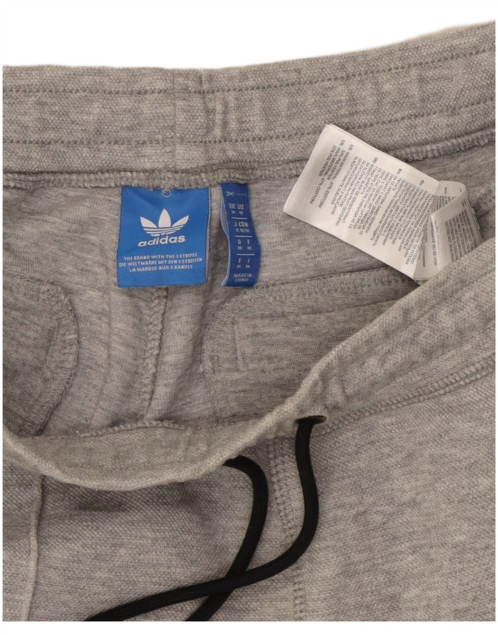 Adidas Hombre Capri Pantalones De Chándal De Algodón Moteado Gris Medio