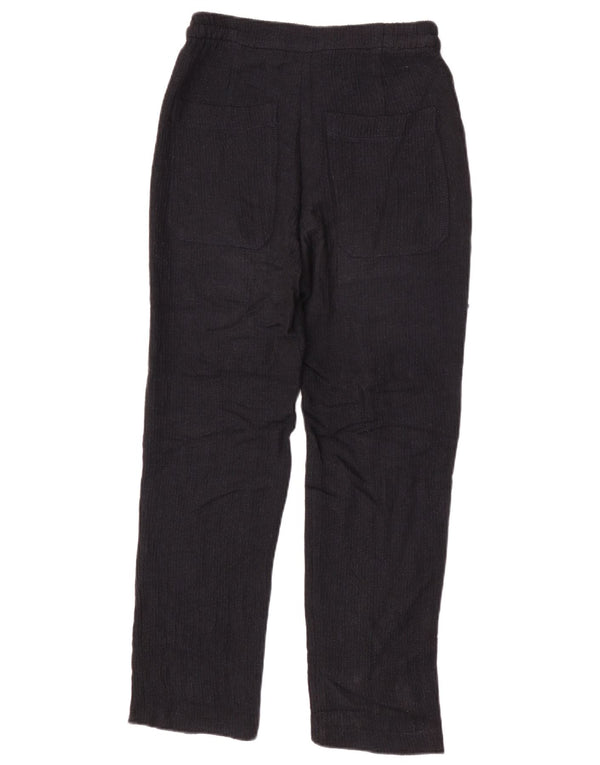 Zara Mujer Pantalones Casuales Rectos XS W24 L28 Negro