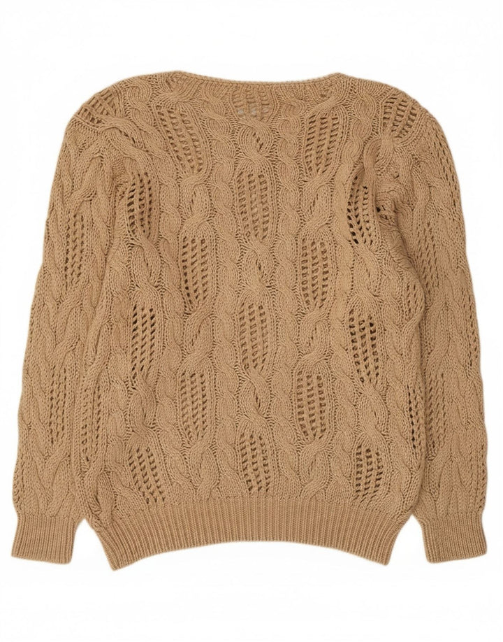 Madeleine Jersey transparente con cuello barco para mujer EU 40/42 Medium Beige