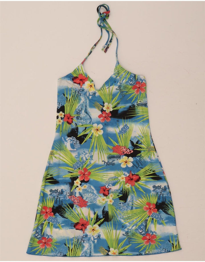 O'NEILL Vestido halter para mujer UK 44 Grande Poliamida floral multicolor