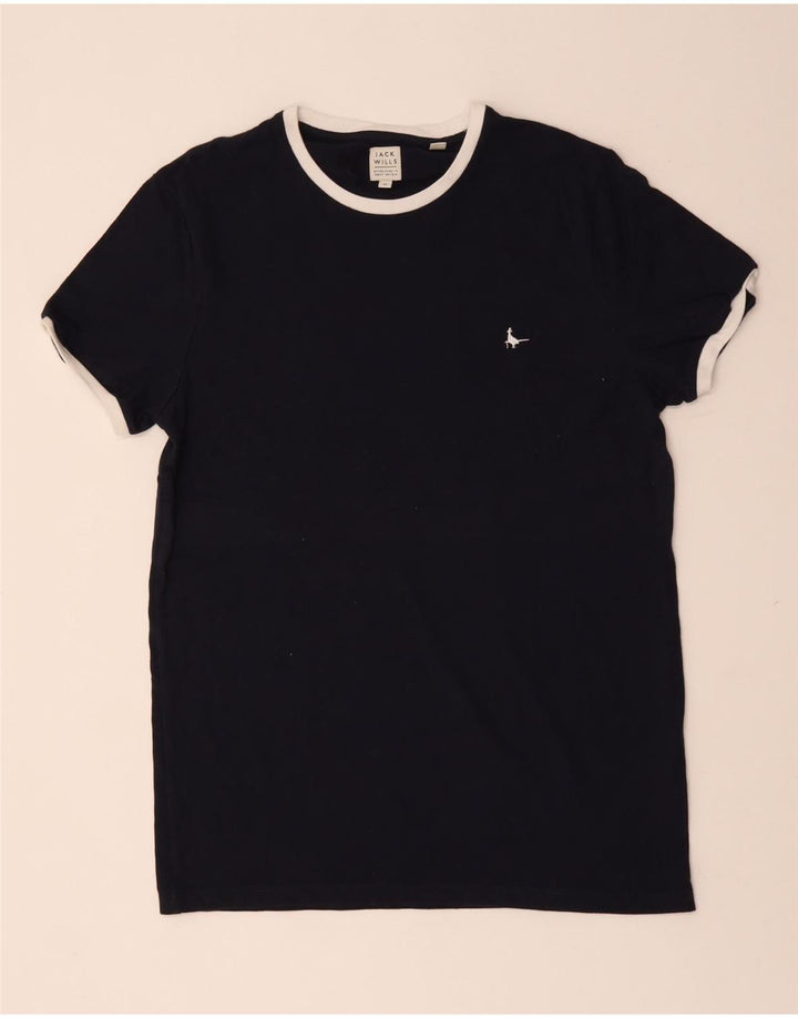 JACK WILLS Camiseta Hombre Top Medium Azul Marino Algodón
