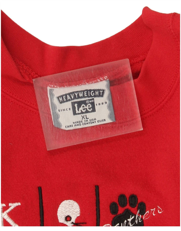 Lee Hombre Sudadera Gráfica Jumper XL Algodón Rojo