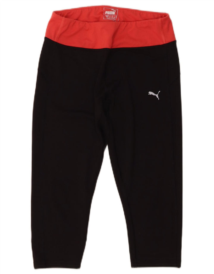 Puma Leggings capri para mujer UK 40 Mediano Negro Colorblock Poliéster